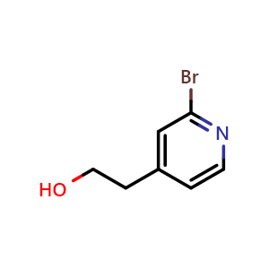 Chemical structure of 2-(2-Bromopyridin-4-yl)ethan-1-ol , CAS 1206250-17-0, AChemBlock Y232892