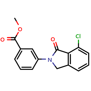 Chemical structure of Methyl 3-(7-chloro-1-oxoisoindolin-2-yl)benzoate , CAS 1245646-74-5, AChemBlock Y232912