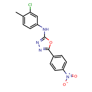N-(3-Chloro-4-methylphenyl)-5-(4-nitrophenyl)-1,3,4-oxadiazol-2-amine