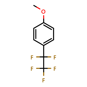 Chemical structure of 1-Methoxy-4-(perfluoroethyl)benzene , CAS 14038-06-3, AChemBlock Y232968
