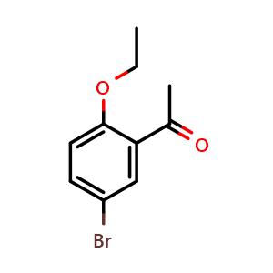 Chemical structure of 1-(5-Bromo-2-ethoxyphenyl)ethan-1-one , CAS 16602-11-2, AChemBlock Y233008