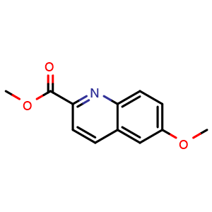 Chemical structure of Methyl 6-methoxyquinoline-2-carboxylate , CAS 176641-33-1, AChemBlock Y233016
