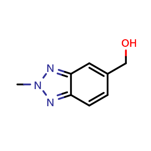 Chemical structure of (2-Methyl-2H-benzo[d][1,2,3]triazol-5-yl)methanol , CAS 1785120-33-3, AChemBlock Y233032