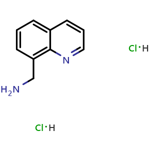 Chemical structure of Quinolin-8-ylmethanamine dihydrochloride , CAS 18004-63-2, AChemBlock Y233034