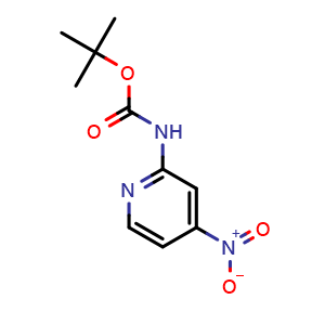 Chemical structure of tert-Butyl (4-nitropyridin-2-yl)carbamate , CAS 1802860-06-5, AChemBlock Y233035