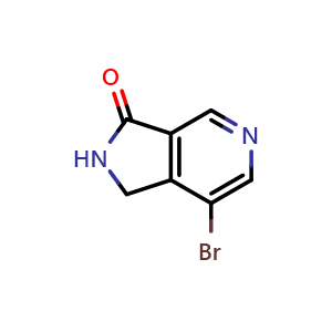 Chemical structure of 7-Bromo-1,2-dihydro-3H-pyrrolo[3,4-c]pyridin-3-one , CAS 1935538-95-6, AChemBlock Y233074
