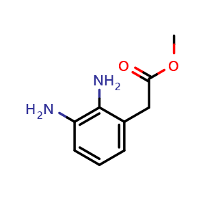 Chemical structure of Methyl 2-(2,3-diaminophenyl)acetate , CAS 1936732-15-8, AChemBlock Y233075