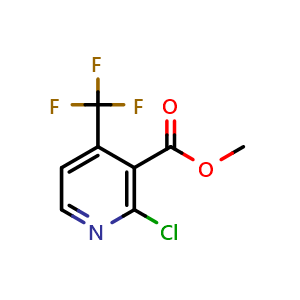 Chemical structure of Methyl 2-chloro-4-(trifluoromethyl)nicotinate , CAS 196708-48-2, AChemBlock Y233080