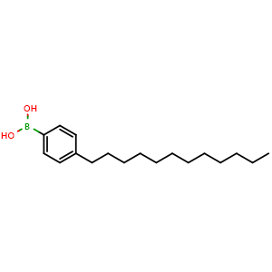 Chemical structure of (4-Dodecylphenyl)boronic acid , CAS 206763-93-1, AChemBlock Y233085