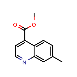 Chemical structure of Methyl 7-methylquinoline-4-carboxylate , CAS 2105812-20-0, AChemBlock Y233097
