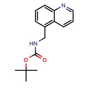 Chemical structure of tert-Butyl (quinolin-5-ylmethyl)carbamate , CAS 2162875-48-9, AChemBlock Y233102