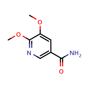 Chemical structure of 5,6-Dimethoxynicotinamide , CAS 2166983-93-1, AChemBlock Y233103