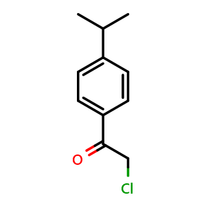 Chemical structure of 2-Chloro-1-(4-isopropylphenyl)ethan-1-one , CAS 21886-60-2, AChemBlock Y233107