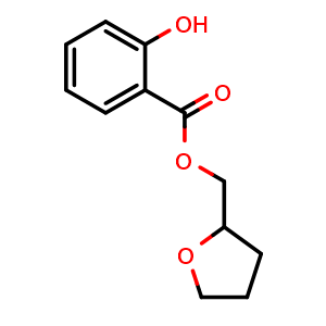 Chemical structure of (Tetrahydrofuran-2-yl)methyl 2-hydroxybenzoate , CAS 2217-35-8, AChemBlock Y233112