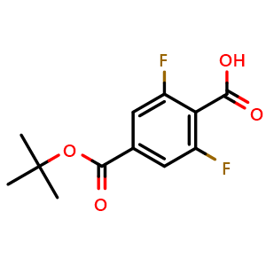 Chemical structure of 4-(tert-Butoxycarbonyl)-2,6-difluorobenzoic acid , CAS 2417310-77-9, AChemBlock Y233132