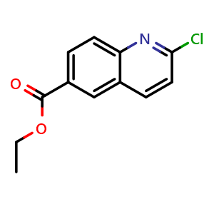 Chemical structure of Ethyl 2-chloroquinoline-6-carboxylate , CAS 29969-56-0, AChemBlock Y233160