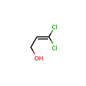 Chemical structure of 3,3-Dichloroprop-2-en-1-ol , CAS 3039-55-2, AChemBlock Y233161