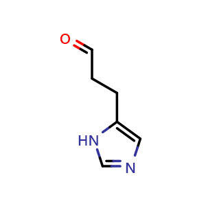 Chemical structure of 3-(1H-imidazol-5-yl)propanal , CAS 338733-59-8, AChemBlock Y233170