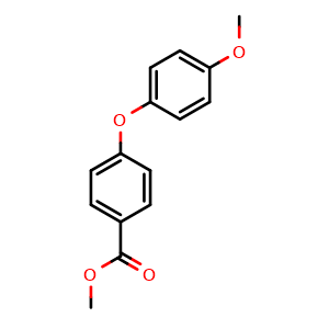 Chemical structure of Methyl 4-(4-methoxyphenoxy)benzoate , CAS 38342-84-6, AChemBlock Y233182