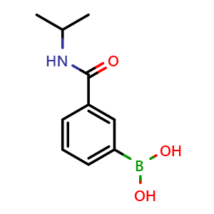 Chemical structure of (3-(Isopropylcarbamoyl)phenyl)boronic acid , CAS 397843-69-5, AChemBlock Y233185
