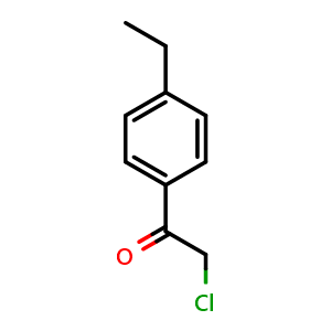 Chemical structure of 2-Chloro-1-(4-ethylphenyl)ethan-1-one , CAS 50690-09-0, AChemBlock Y233202