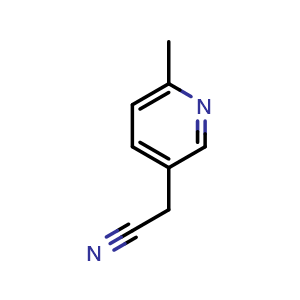 Chemical structure of 2-(6-Methylpyridin-3-yl)acetonitrile , CAS 52426-67-2, AChemBlock Y233204