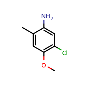 Chemical structure of 5-Chloro-4-methoxy-2-methylaniline , CAS 62492-46-0, AChemBlock Y233226