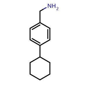 Chemical structure of (4-Cyclohexylphenyl)methanamine , CAS 74067-97-3, AChemBlock Y233254