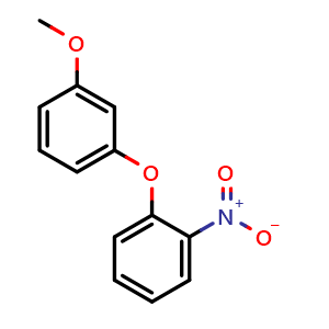 Chemical structure of 1-(3-Methoxyphenoxy)-2-nitrobenzene , CAS 74683-29-7, AChemBlock Y233256