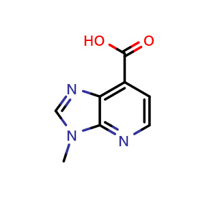 Chemical structure of 3-Methyl-3H-imidazo[4,5-b]pyridine-7-carboxylic acid , CAS 78316-22-0, AChemBlock Y233261
