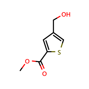 Chemical structure of Methyl 4-(hydroxymethyl)thiophene-2-carboxylate , CAS 816449-72-6, AChemBlock Y233266