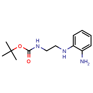 Chemical structure of tert-Butyl (2-((2-aminophenyl)amino)ethyl)carbamate , CAS 834881-64-0, AChemBlock Y233272