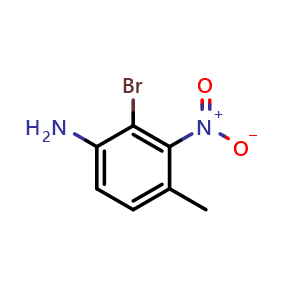 Chemical structure of 2-Bromo-4-methyl-3-nitroaniline , CAS 854626-19-0, AChemBlock Y233280