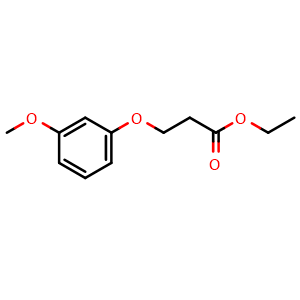 Chemical structure of Ethyl 3-(3-methoxyphenoxy)propanoate , CAS 876488-84-5, AChemBlock Y233286