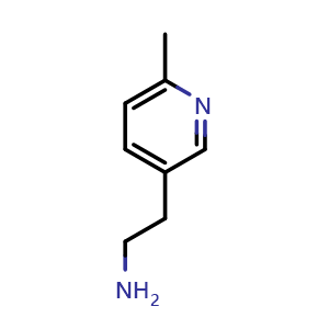 Chemical structure of 2-(6-Methylpyridin-3-yl)ethan-1-amine , CAS 90196-84-2, AChemBlock Y233299