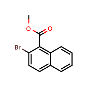 Chemical structure of Methyl 2-bromo-1-naphthoate , CAS 93353-65-2, AChemBlock Y233310