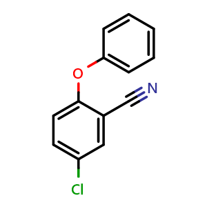 Chemical structure of 5-Chloro-2-phenoxybenzonitrile , CAS 942317-31-9, AChemBlock Y233312