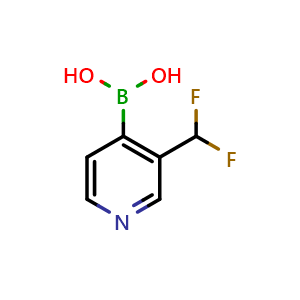Chemical structure of (3-(Difluoromethyl)pyridin-4-yl)boronic acid , AChemBlock Y233335