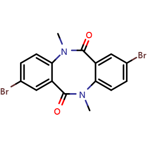 Chemical structure of 2,8-Dibromo-5,11-dimethyldibenzo[b,f][1,5]diazocine-6,12(5H,11H)-dione , AChemBlock Y233354