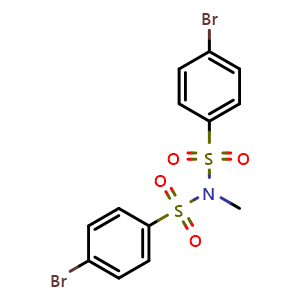 Chemical structure of 4-Bromo-N-((4-bromophenyl)sulfonyl)-N-methylbenzenesulfonamide , AChemBlock Y233364