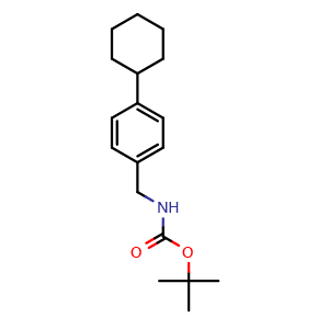Chemical structure of tert-Butyl (4-cyclohexylbenzyl)carbamate , AChemBlock Y233414