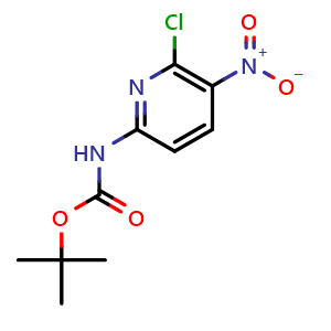 Chemical structure of tert-Butyl (6-chloro-5-nitropyridin-2-yl)carbamate , AChemBlock Y233417