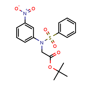 Chemical structure of tert-Butyl N-(3-nitrophenyl)-N-(phenylsulfonyl)glycinate , AChemBlock Y233425