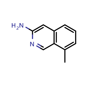 Chemical structure of 8-Methylisoquinolin-3-amine , CAS 1260765-91-0, AChemBlock Y233433
