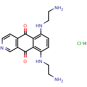 Chemical structure of 6,9-Bis((2-aminoethyl)amino)benzo[g]isoquinoline-5,10-dione hydrochloride , CAS 175989-38-5, AChemBlock Y233442