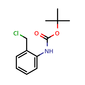 Chemical structure of tert-Butyl (2-(chloromethyl)phenyl)carbamate , CAS 243844-36-2, AChemBlock Y233448