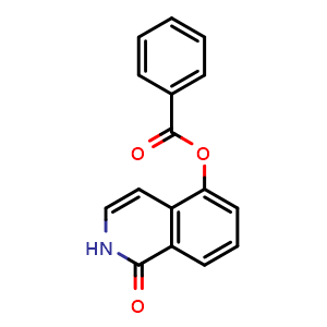 Chemical structure of 1-Oxo-1,2-dihydroisoquinolin-5-yl benzoate , CAS 370872-09-6, AChemBlock Y233458