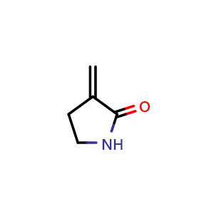 Chemical structure of 3-Methylene-2-pyrrolidinone , CAS 76220-95-6, AChemBlock Y233462