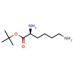 Chemical structure of tert-butyl L-lysinate , CAS 82004-77-1, AChemBlock Y233464