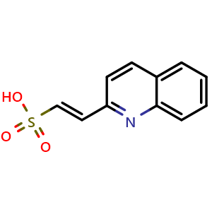 Chemical structure of (E)-2-(quinolin-2-yl)ethenesulfonic acid , AChemBlock Y233482